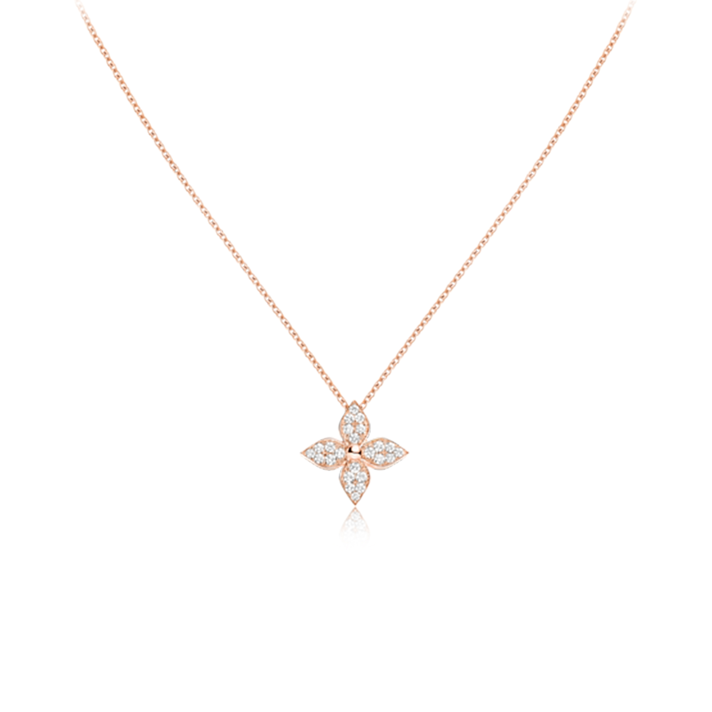 l**is V*t*n star blossom pendant, pink gold and diamonds q93522